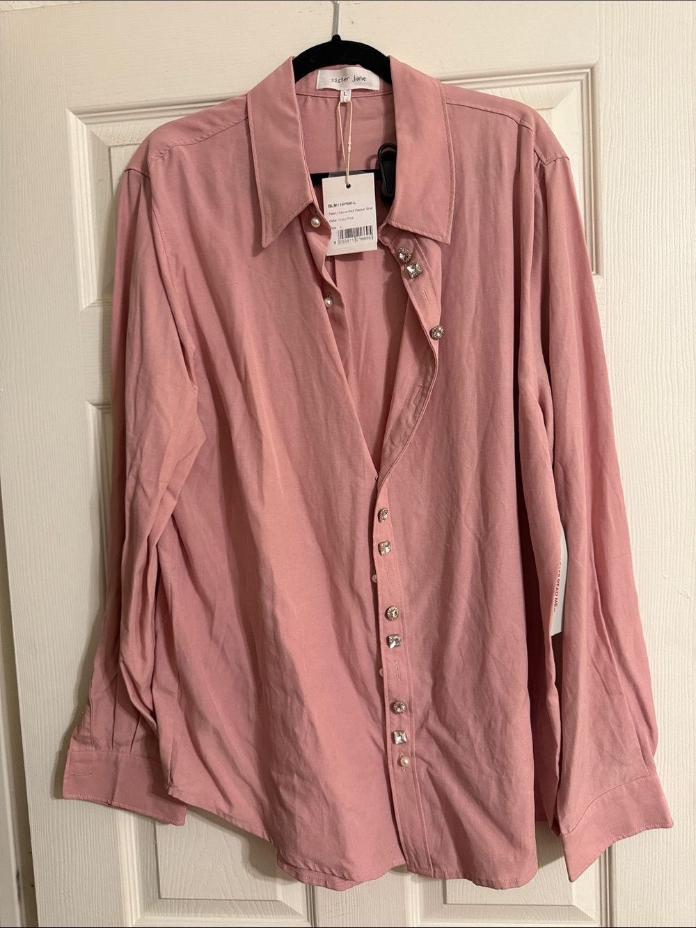 Sister Jane Blush Pink Button-Down Shirt